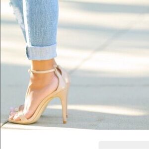 STEVE MADDEN "Stecy" Patent Nude Size 7.5 | GUC
